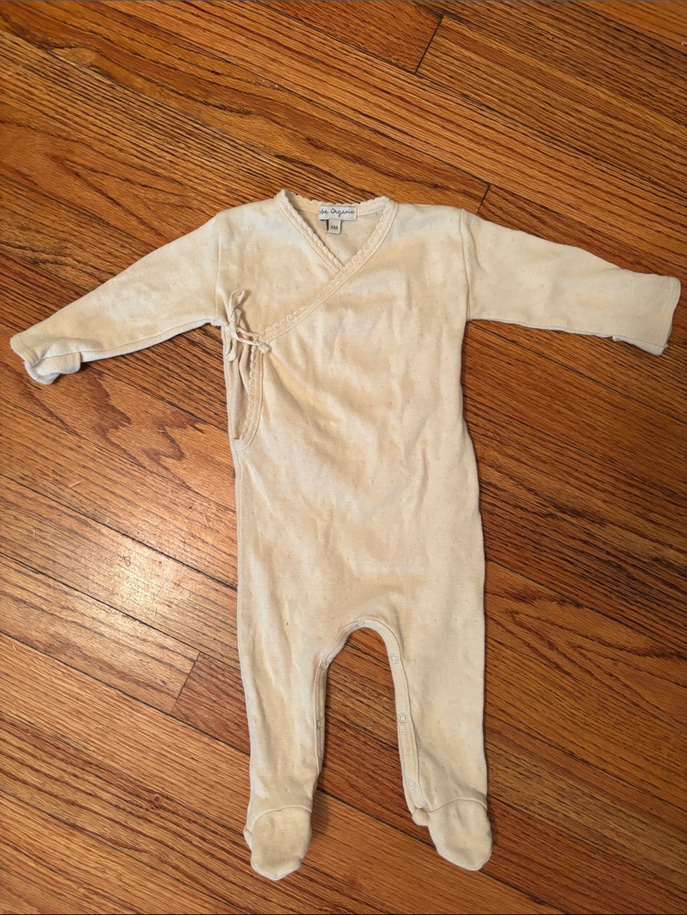 Bebe Organic Natural Wrap Overall Footie